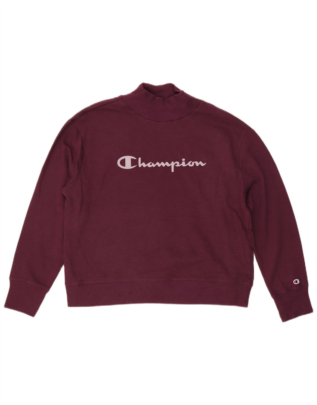 CHAMPION Dame Oversized Grafisk Sweatshirt Jumper UK 16 Large Purple