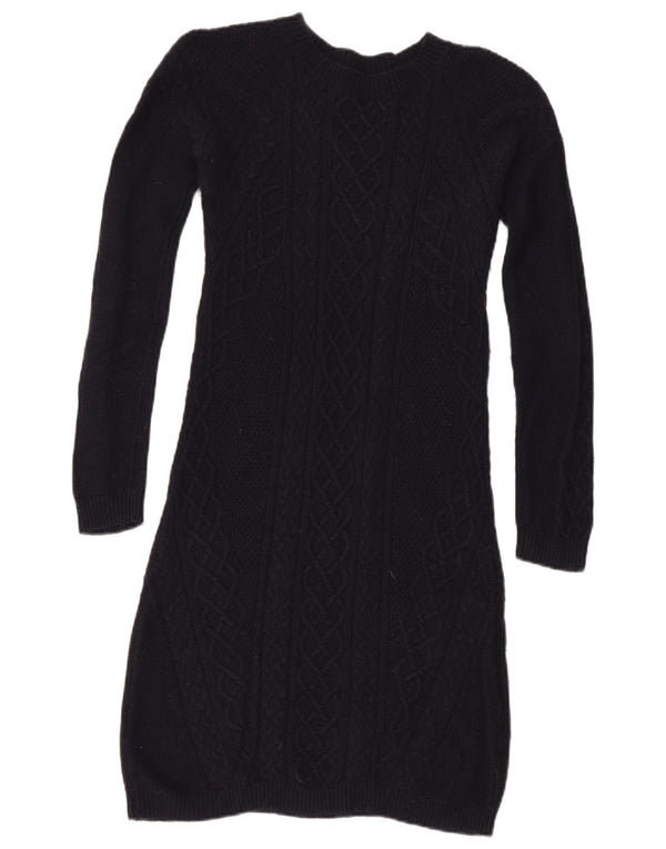 Hobbs Dame Oversized Langærmet Jumper Dress UK 10 Small Navy Blue