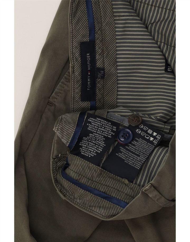 TOMMY HILFIGER Straight Chino-bukser til mænd W33 L32 Khaki Bomuld
