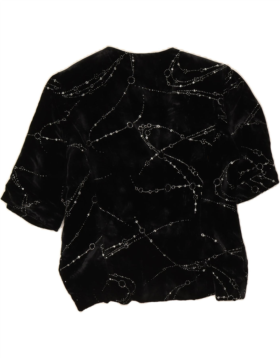 VINTAGE Womens 4 Button Blazer Jacket UK 14 Medium Black Retro Vintage Vintage and Second-Hand Vintage from Messina Hembry 