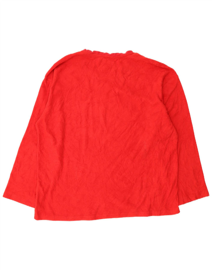 Chaps Herre Fleece Top Langærmet XL Rød Polyester