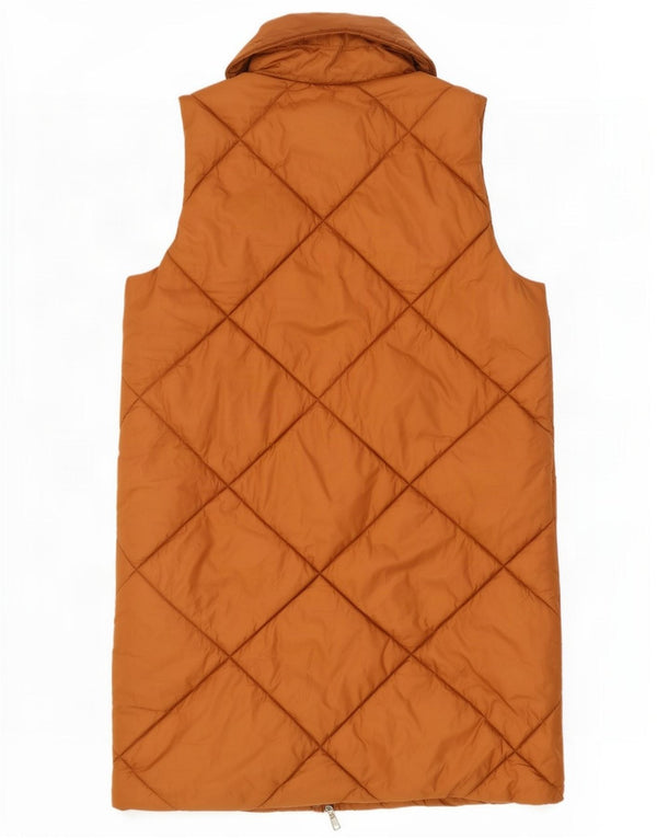 Esprit Womens Longline Polstret Gilet UK 14 Medium Brown Polyester