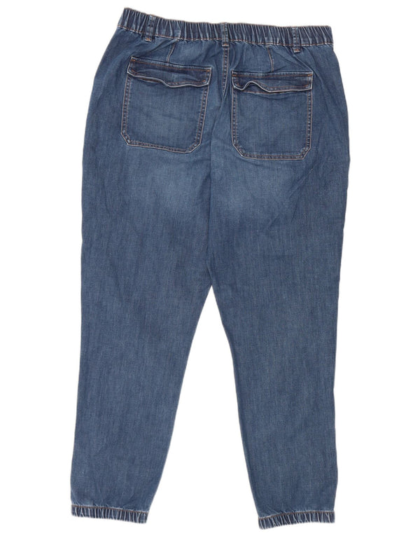 Marks & Spencer Dame joggers Cropped Jeans UK 16 Large W34 L26 Blue