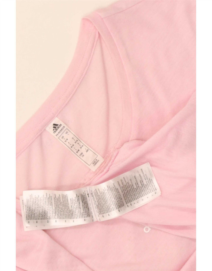 Adidas Dame Aeroready Top Langærmet UK 16/18 Large Pink Polyester