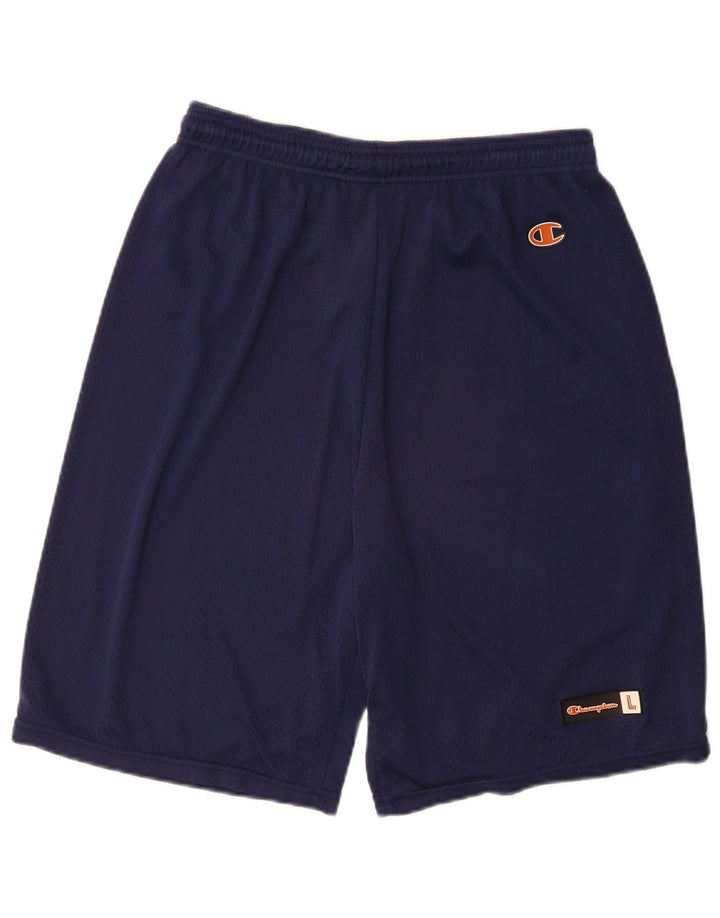 Champion Herre Sportshorts Large Navy Blue Polyester
