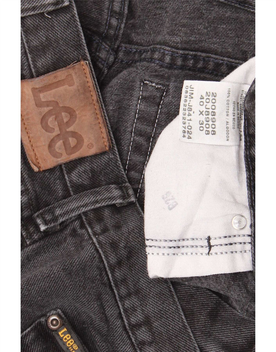 Lee Herre Regular Fit Straight Jeans W40 L30 Sort Bomuld