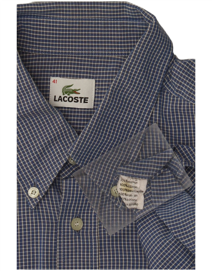 Lacoste herreskjorte str. 41 Large Blue Gingham Cotton
