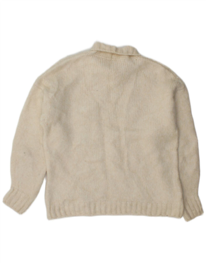 Marks & Spencer Dame Rullehals Sweater UK 10 Small Off White