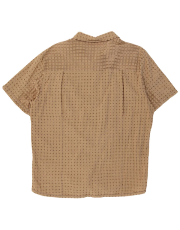 Wrangler Kortærmet Herreskjorte XL Beige Geometrisk Bomuld
