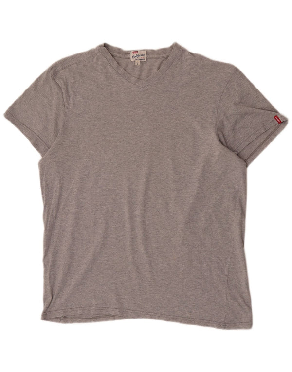 Levi's Mens T-Shirt Top Large Grey Cotton