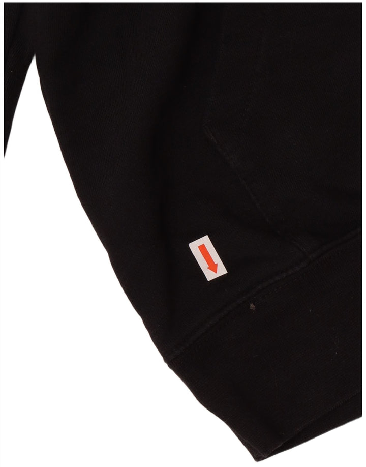 Nike Dame Oversized Hoodie Jumper UK 10 Small Black Bomuld