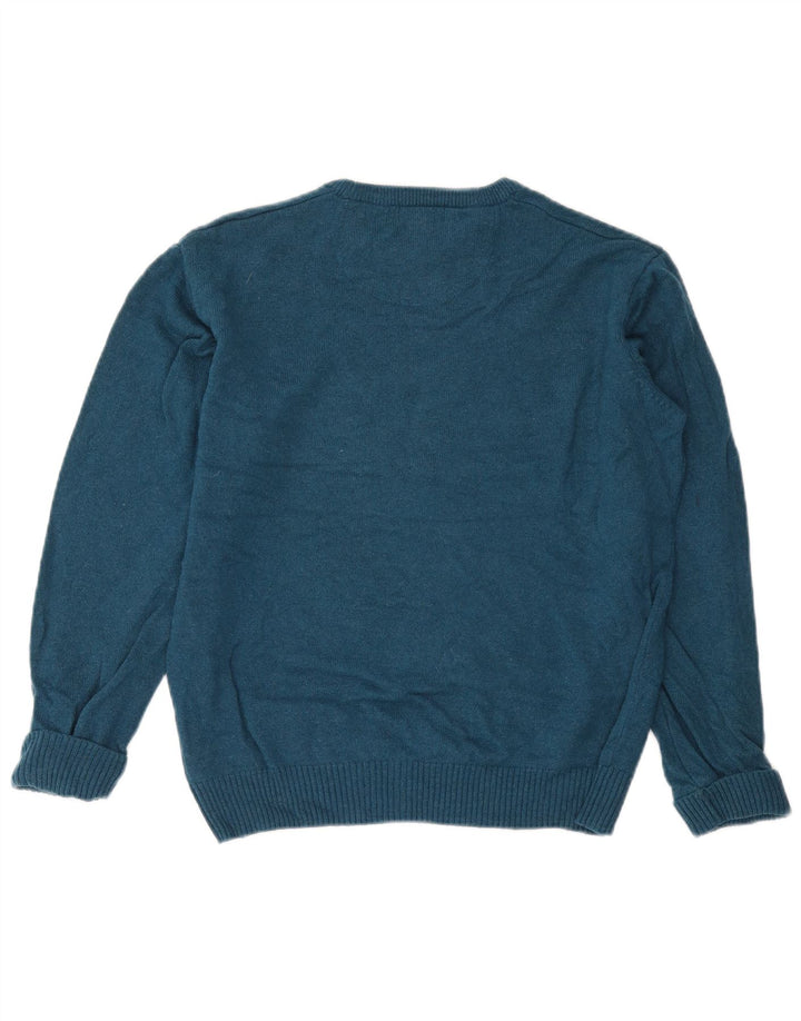 John Lewis Herre sweater med rund hals, lille blå merinould