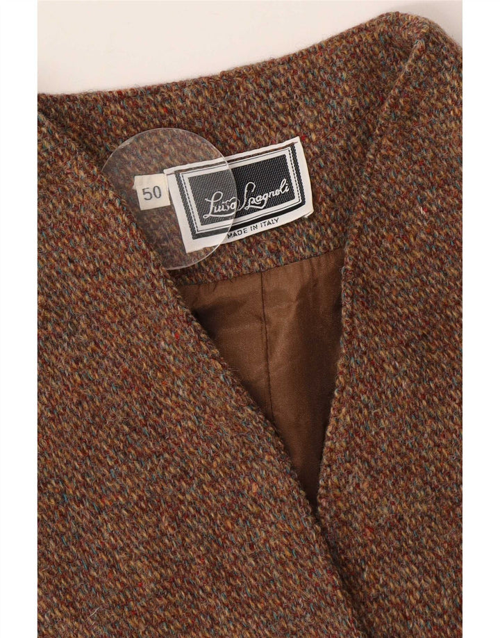 Luisa Spagnoli Dame 4-knaps blazerjakke IT 50 XL Brun Flecked