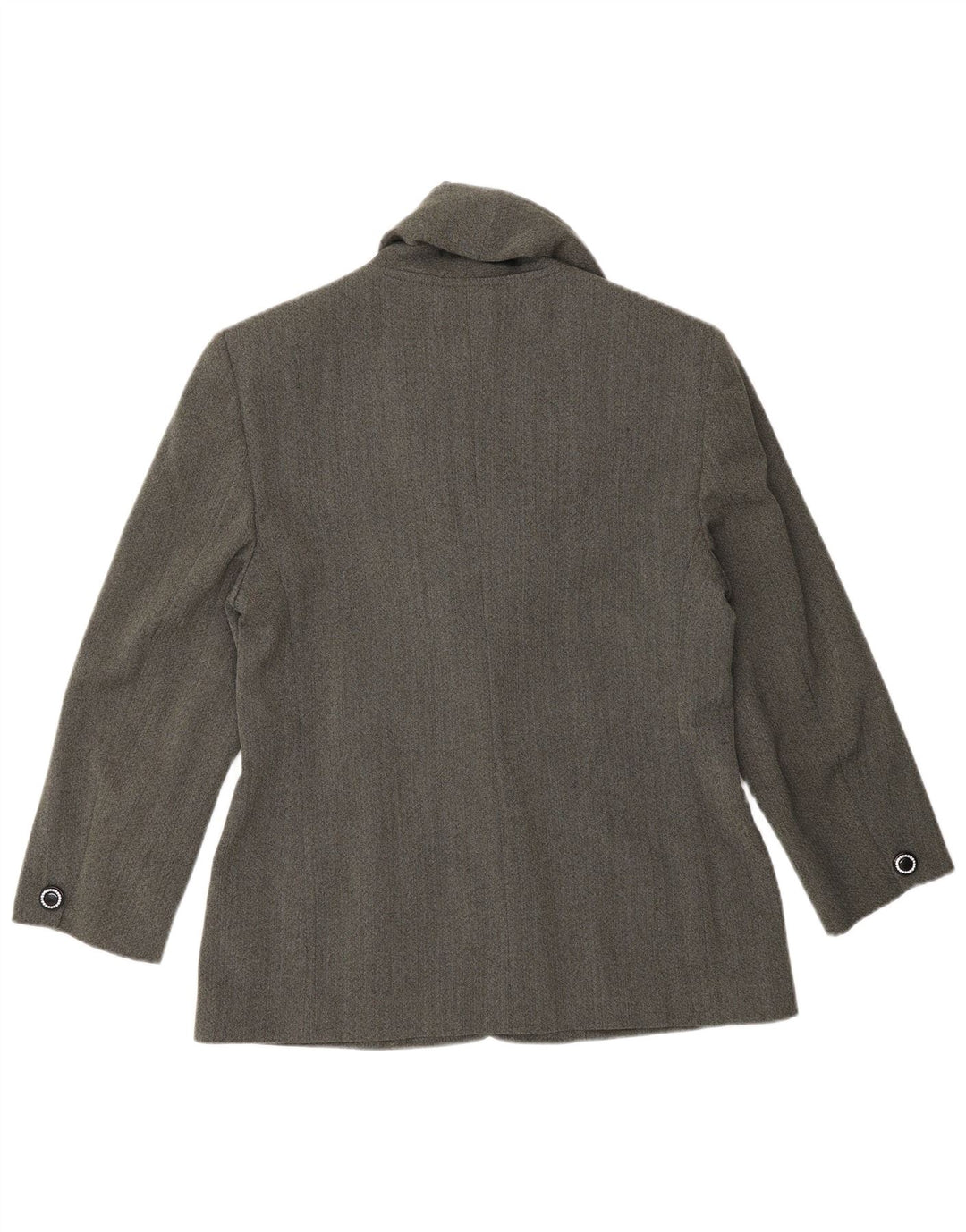 Genny Dame 3 Button Blazer Jacket UK 14 Medium Grey Sildebensuld