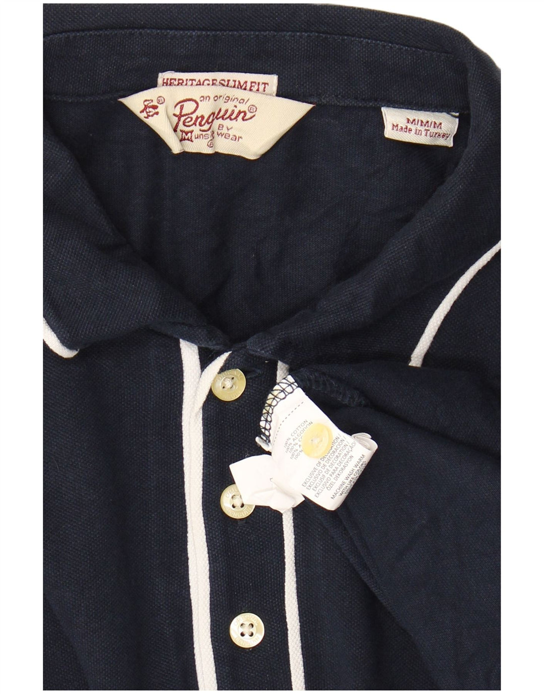 PENGUIN Heritage Langærmet Slim Fit Polo Shirt Medium Navy Blue