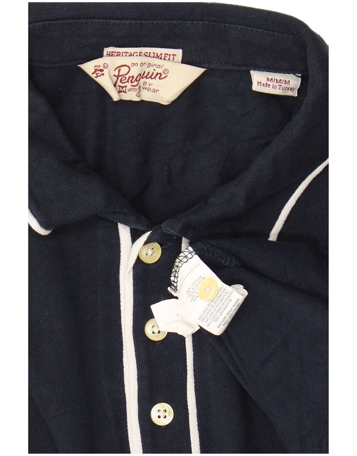 PENGUIN Heritage Langærmet Slim Fit Polo Shirt Medium Navy Blue