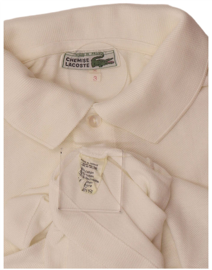 Lacoste herre poloskjorte str. 3 Lille hvid bomuld