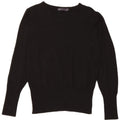 Marks & Spencer Dame Boat Neck Jumper Sweater UK 10 Small Black Viscose