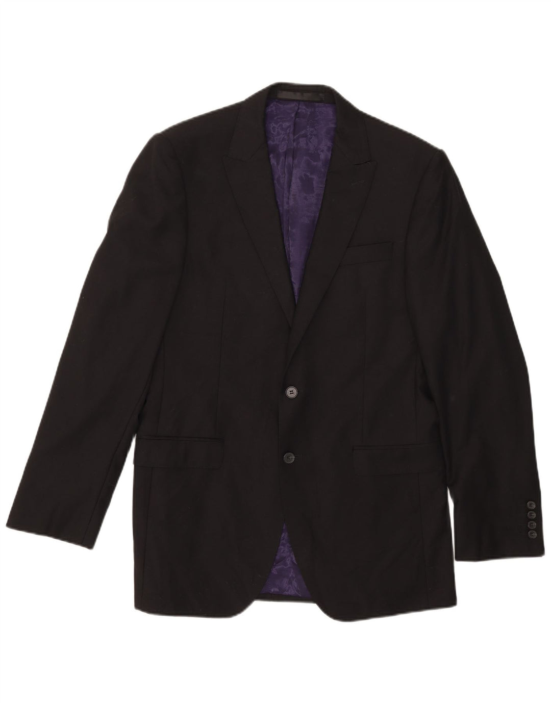 Marks & Spencer Herre lang 2-knaps blazerjakke UK 40 Medium Sort Uld