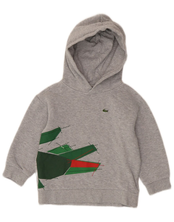 Lacoste Boys Graphic Relaxed Fit hættetrøjetrøje 4-5 år Grå Flecked