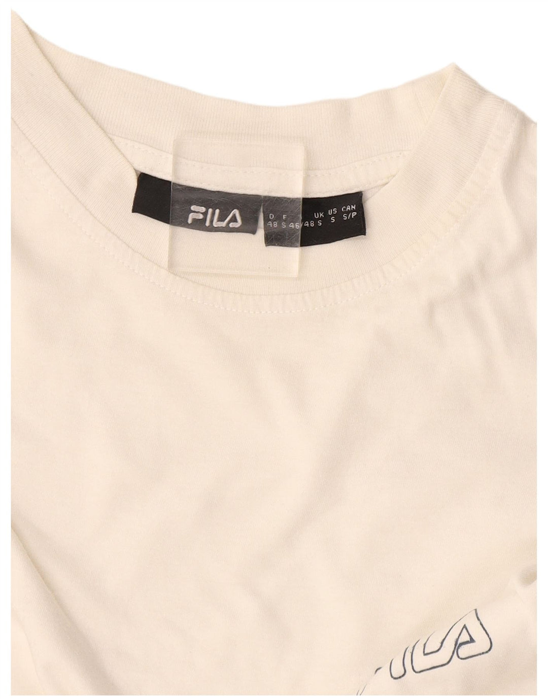 Fila Herre T-Shirt Top Small Off White