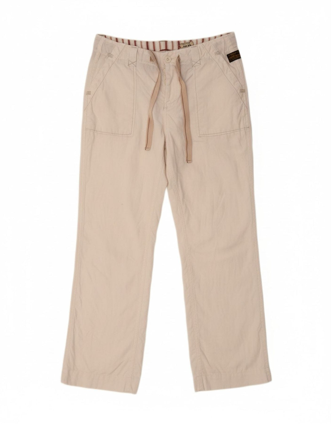 REPLAY Womens Graphic Straight Chino Trousers W30 L33 White Vintage Replay and Second-Hand Replay from Messina Hembry 