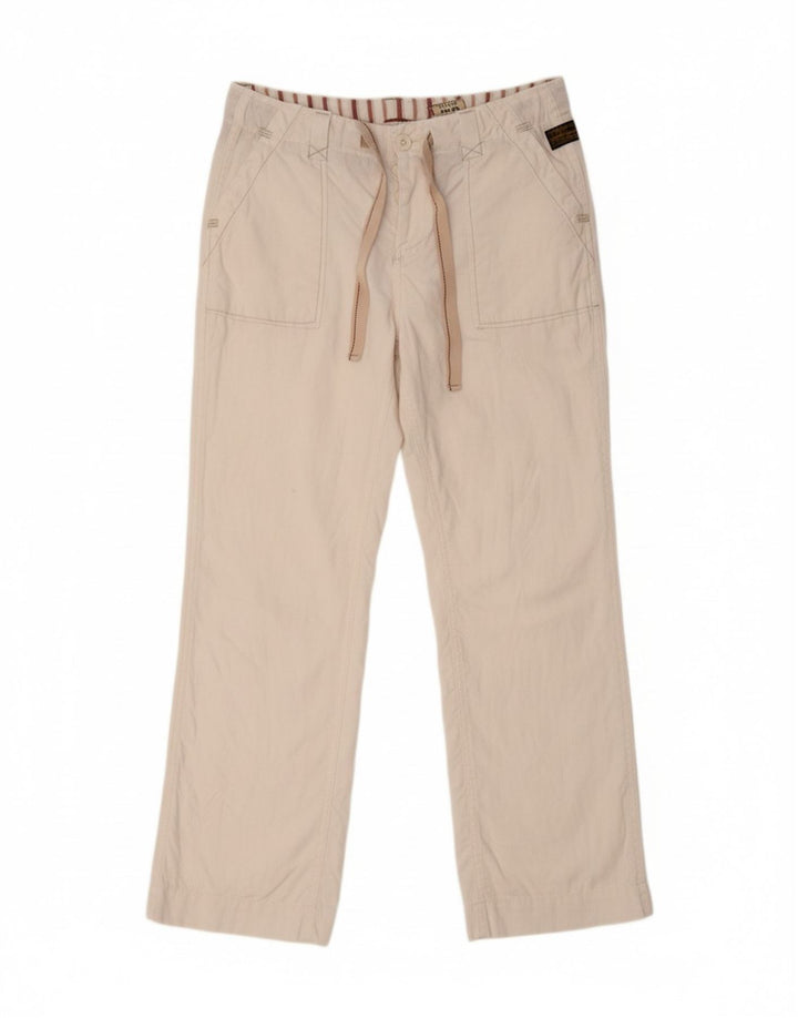 REPLAY Womens Graphic Straight Chino Trousers W30 L33 White Vintage Replay and Second-Hand Replay from Messina Hembry 