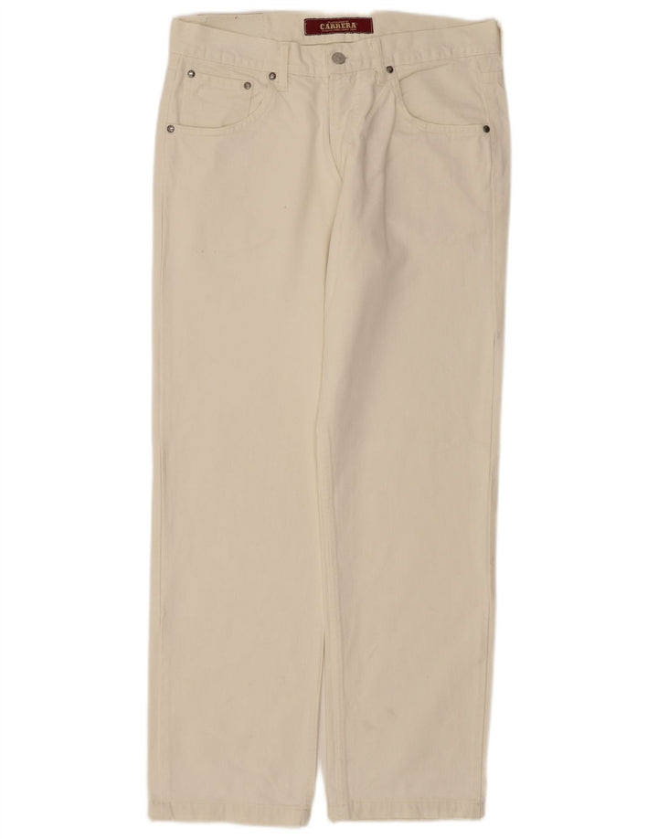 Carrera Straight Jeans til mænd W34 L30 Hvid bomuld