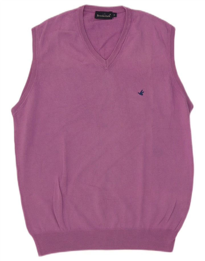 Brooksfield Herrevest Tank Top IT 52 Stor Lilla Bomuld