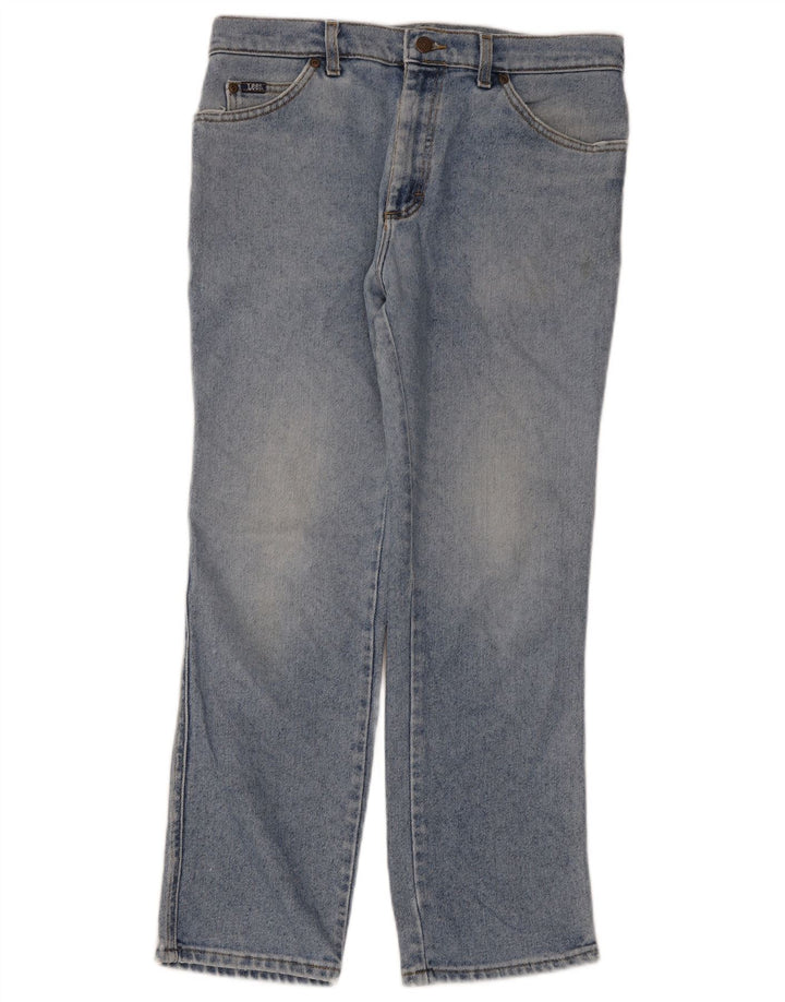 Lee Straight Jeans til mænd W34 L30 blå bomuld