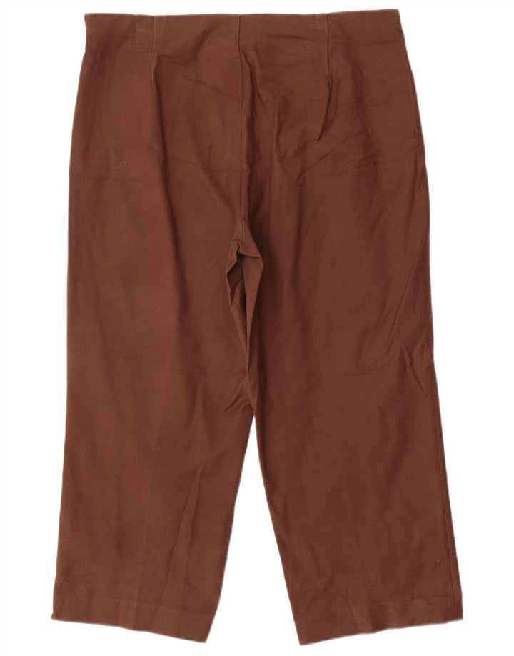 EDDIE BAUER Lige Capribukser til kvinder US 10 Large W34 L22 Brun