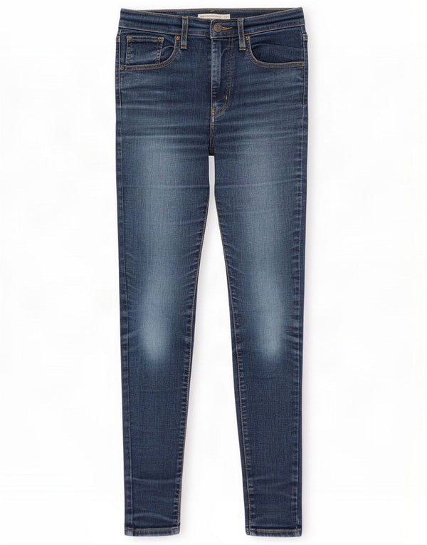 Levi's Womens Mile High Super Skinny Jeans W27 L30 Blue Cotton