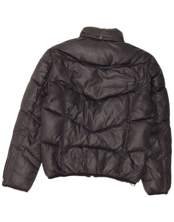 Diesel Herre Hætte Polstret Jakke UK 44 2XL Sort Nylon
