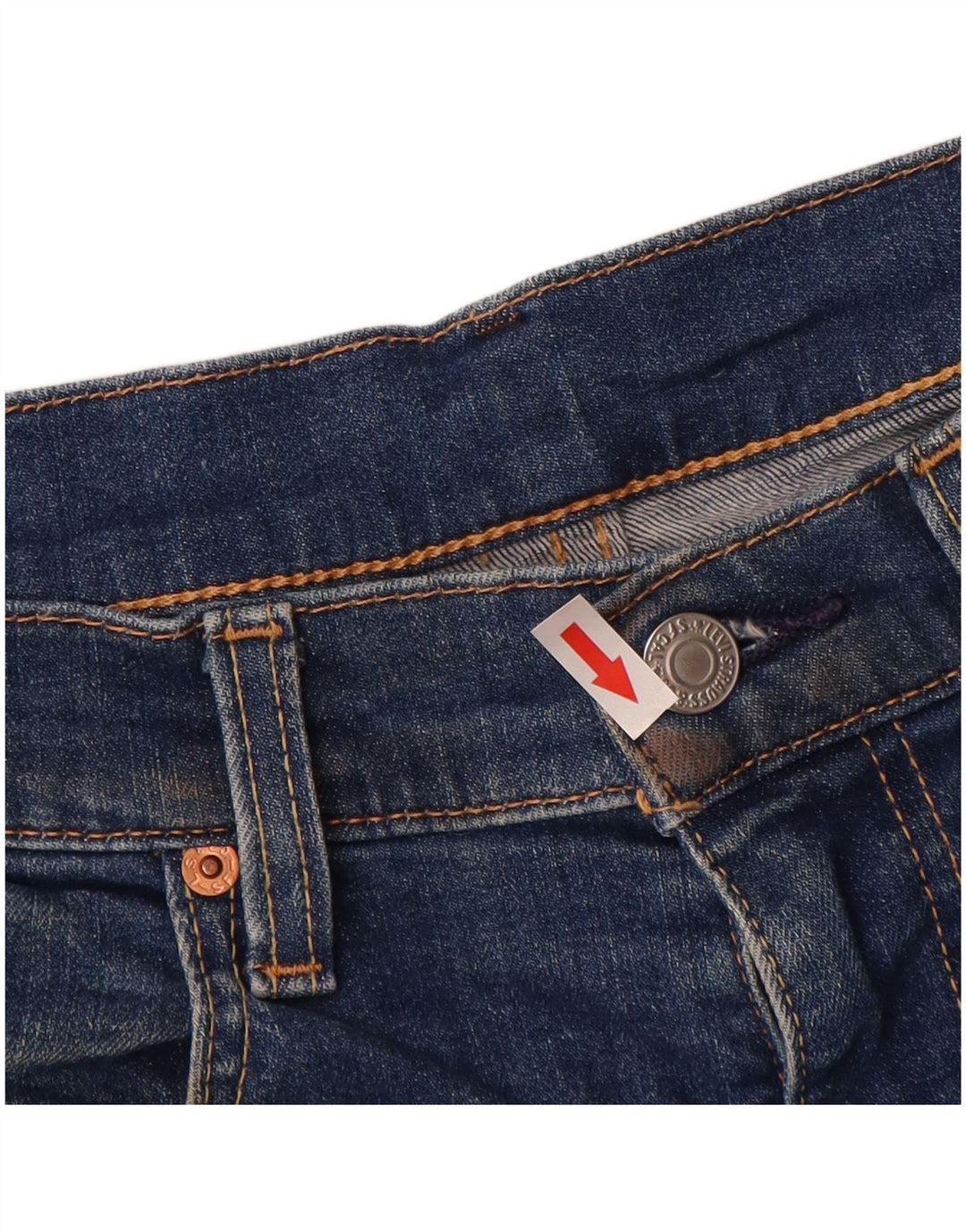 LEVI'S Herre 512 Slim Tapered Jeans W34 L28 Blå Bomuld