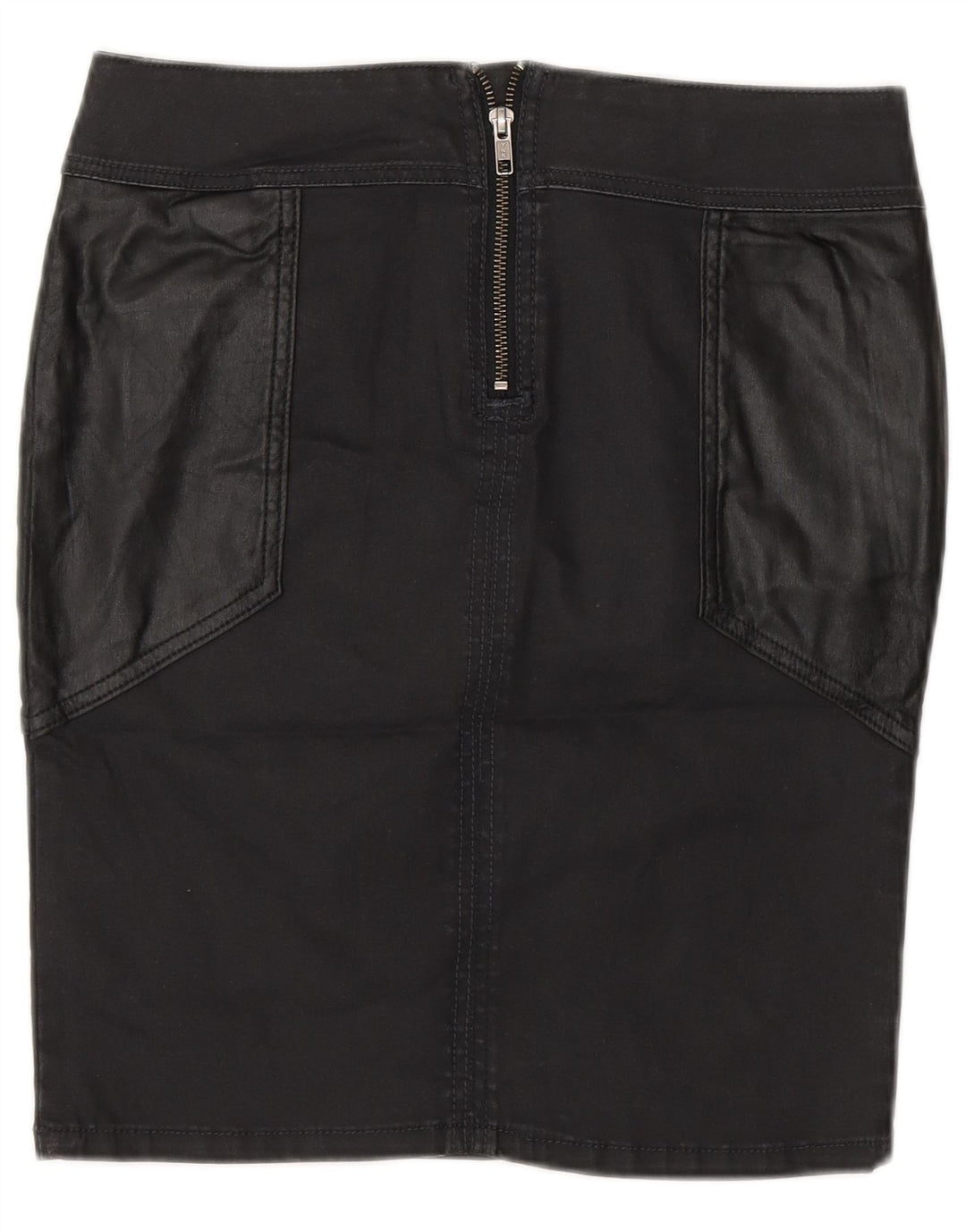 Marks & Spencer Pencil Nederdel til kvinder UK 8 Small W30 Black Bomuld