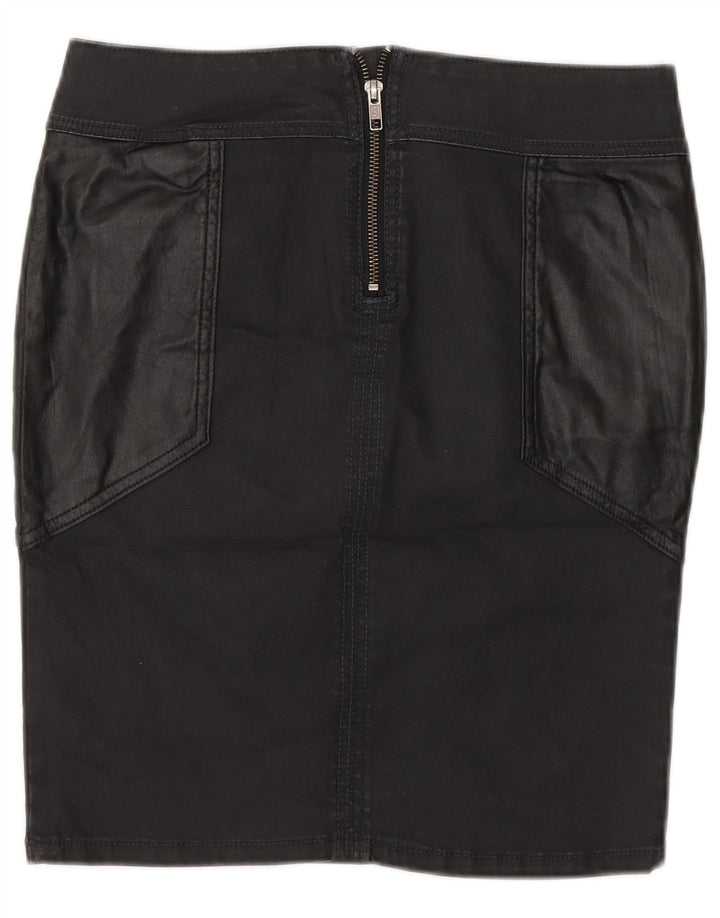 Marks & Spencer Pencil Nederdel til kvinder UK 8 Small W30 Black Bomuld