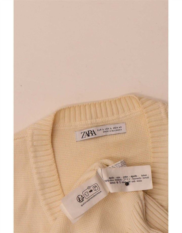 Zara Herrevest Tank Top Stor Beige Bomuld