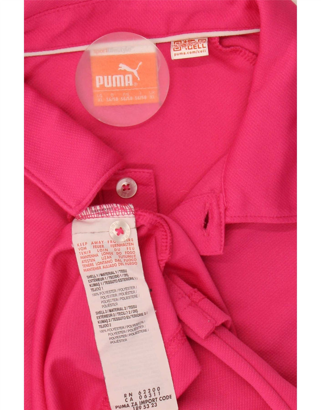 Puma Polo Shirt til mænd XL Pink Polyester