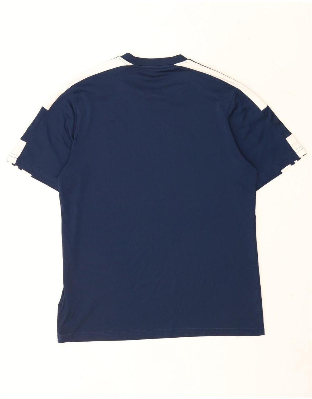 Adidas Aeroready T-Shirt Top Large Navy Blue Colourblock Polyester