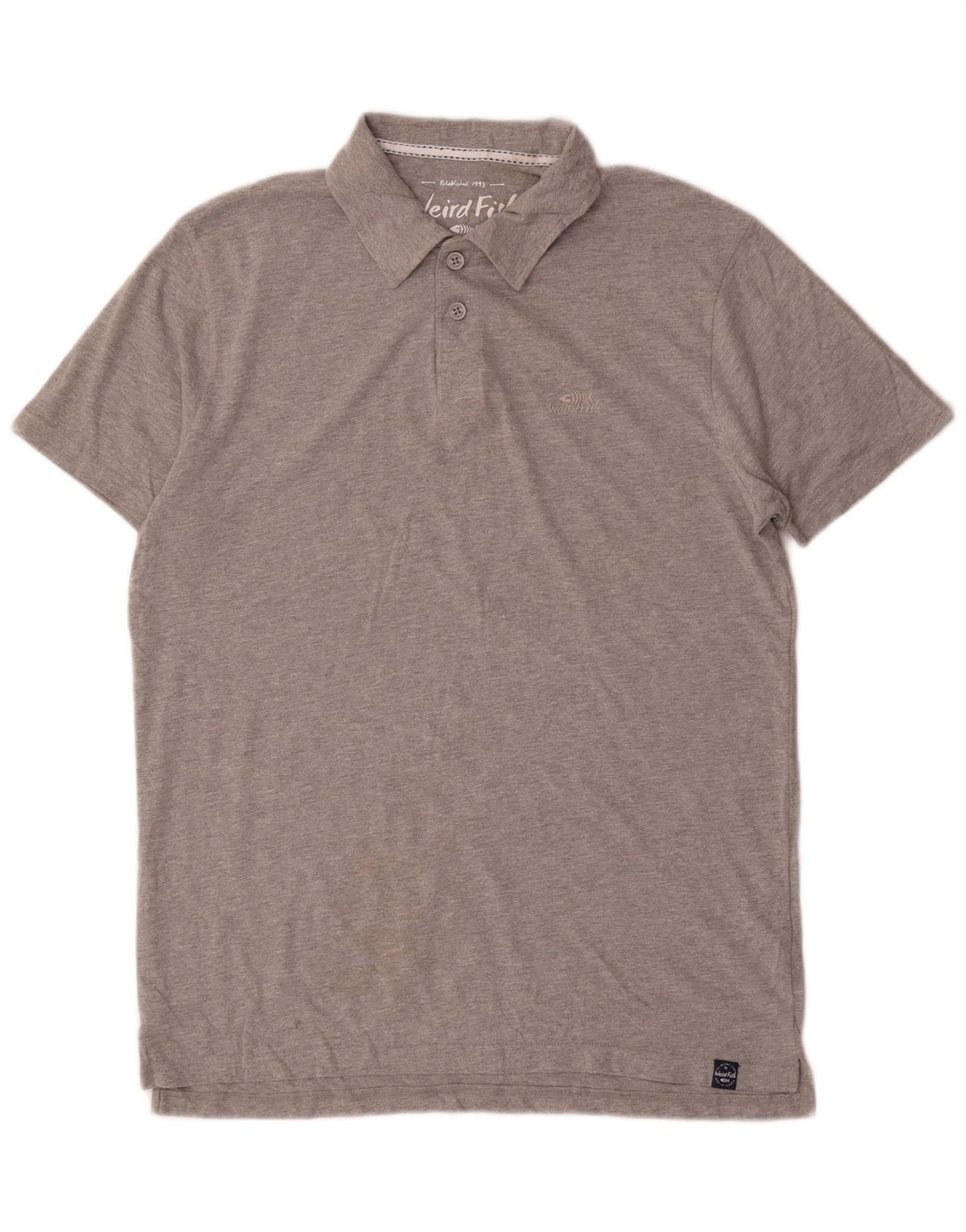 Weird Fish Herre poloshirt mellemgrå bomuld