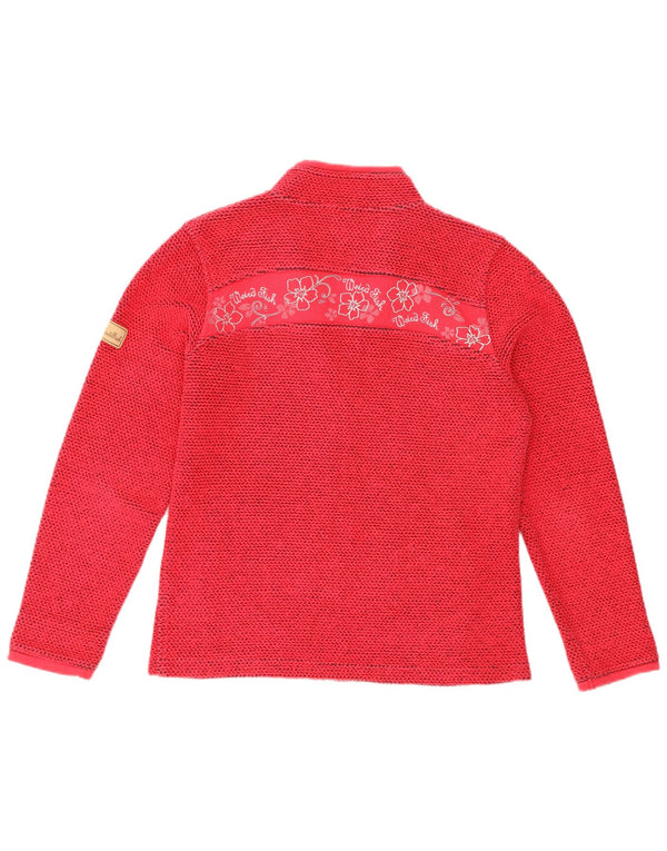 Weird Fish Dame Cardigan Sweater UK 14 Medium Rød Bomuld