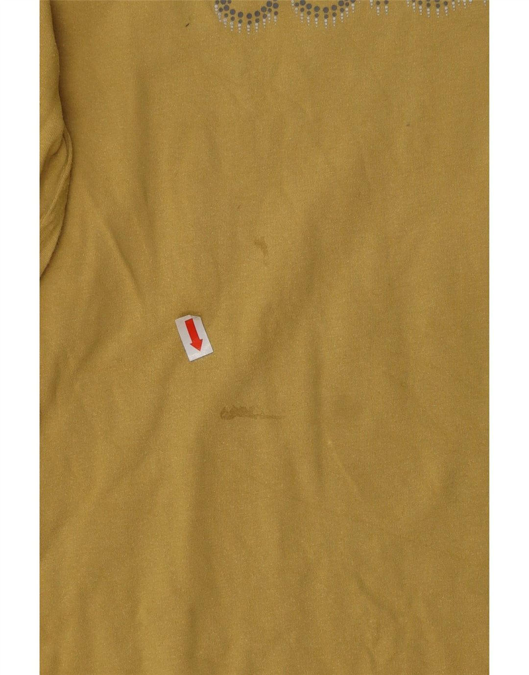 COLUMBIA Dame Grafisk Top Langærmet UK 14 Stor Gul Bomuld