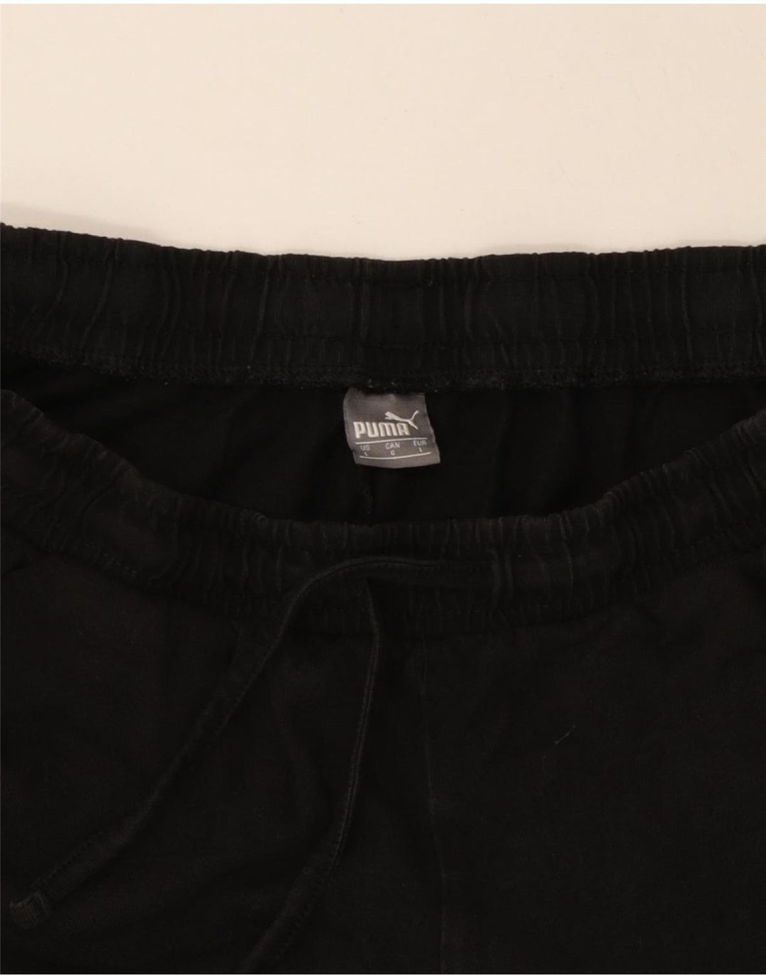 PUMA Womens Sport Shorts UK 14 Large  Black Cotton Vintage Puma and Second-Hand Puma from Messina Hembry 