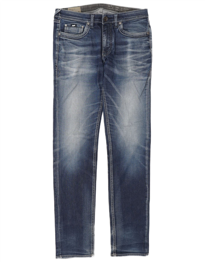 Gas Herre Albert Slim Jeans W32 L34 Blå Bomuld