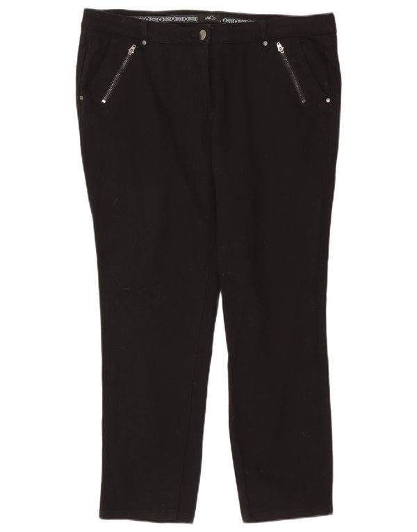 M&Co Dame Slim Casual Bukser UK 16 Large W34 L26 Sort Bomuld