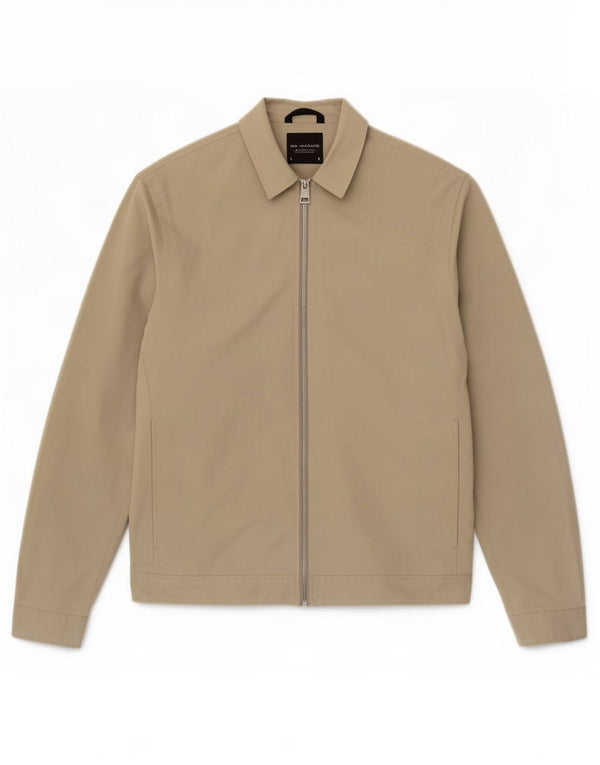 Marks & Spencer Herre Autograph Bomber Jacket UK 36 Small Beige Cotton