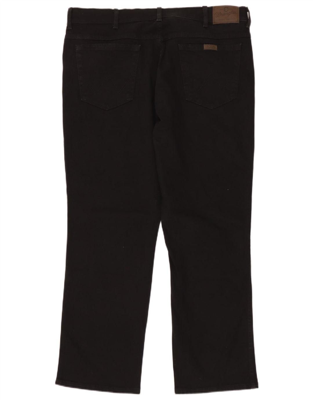 Wrangler Womens Regular Fit Straight Jeans W40 L30 Sort bomuld