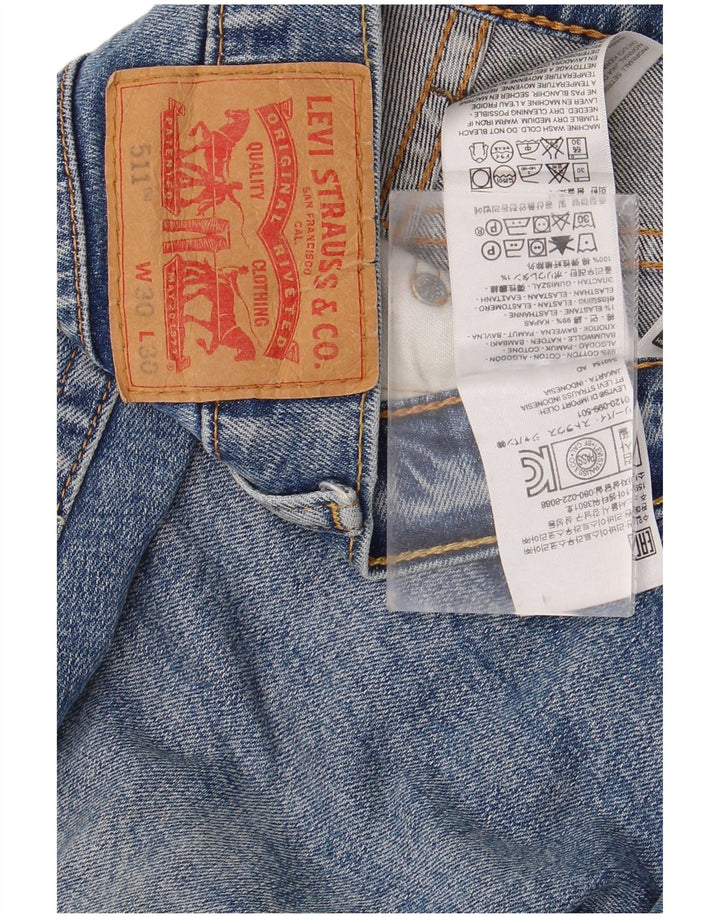 Levi's Herre 511 Slim Jeans W30 L30 Blå Bomuld