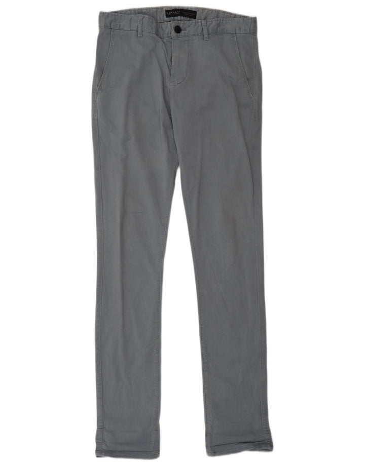 Zara Herre Slim Chino Bukser EU 38 Small W30 L33 Grå