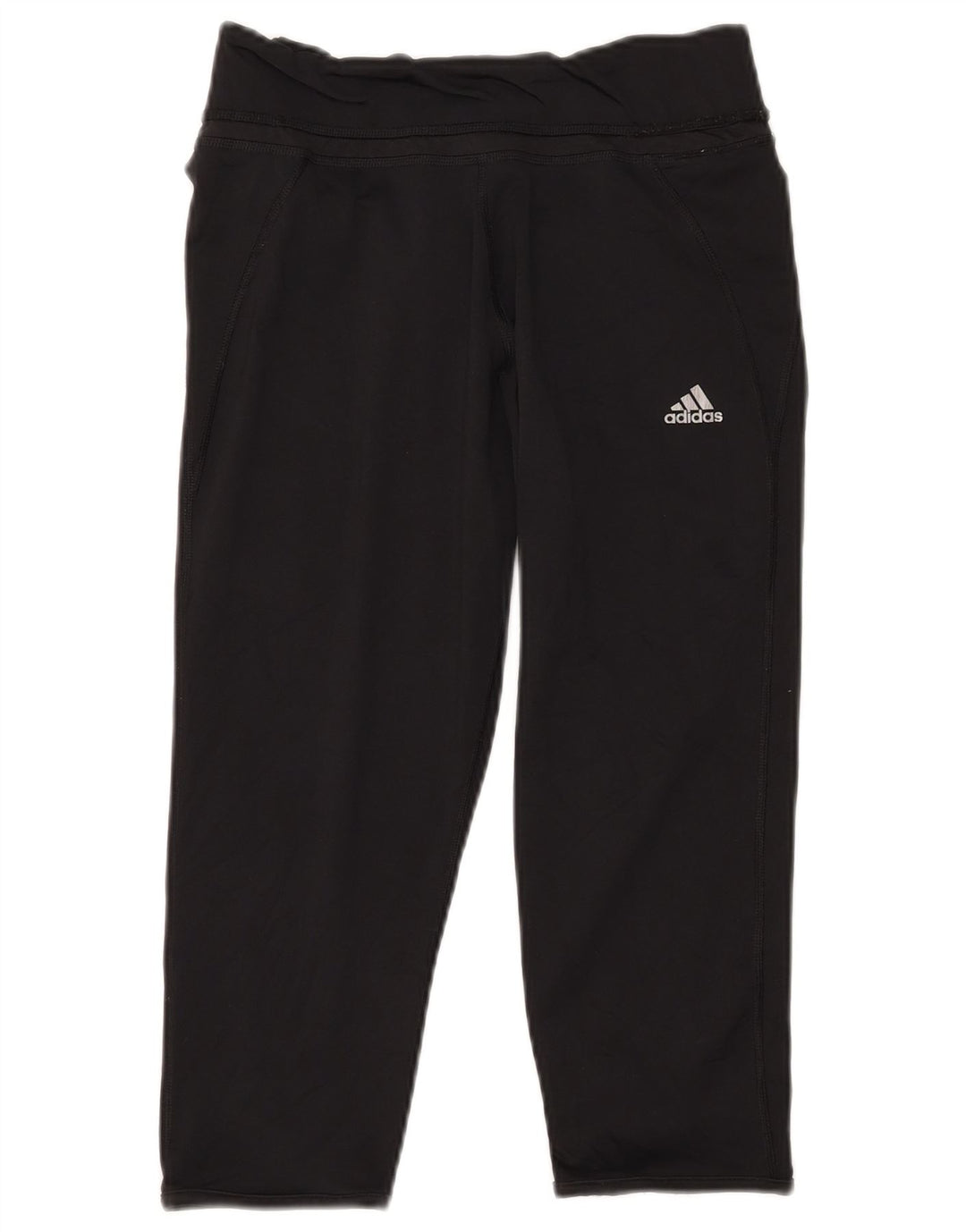 Adidas Dame Climalite Capri Leggings UK 12/14 Medium Black Polyester
